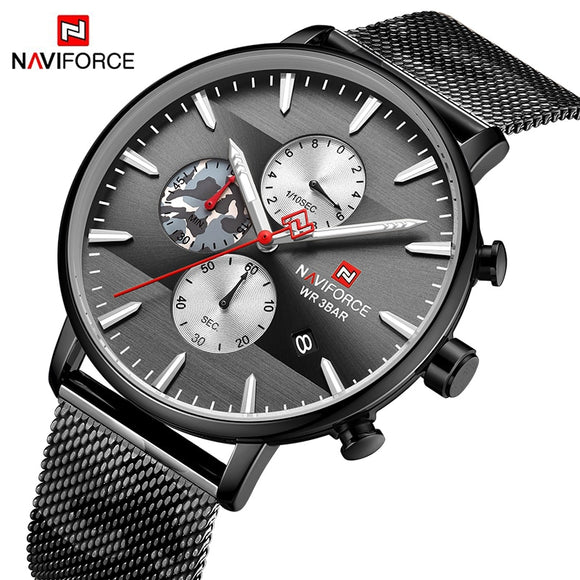 NAVIFORCE Top Horloge Heren Merk Luxe Mode Quartz Mannen Horloges Waterdichte Sport Camouflage Polshorloge Klok Relogio Masculino