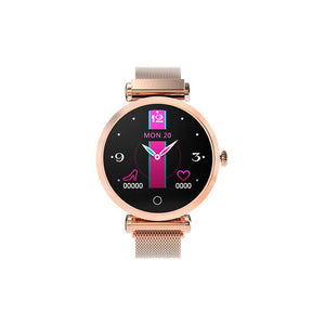 Vrouwelijke smart watch R6 hartslag bloeddruk fitness tracker vrouwelijke fysiologische monitoring voor Android IOS PK H2 H1xiaomi3