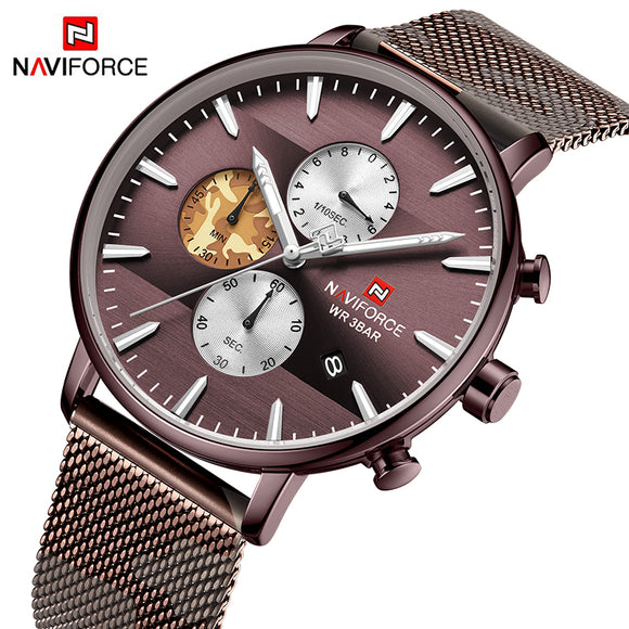 Top NAVIFORCE Horloge Mannen Merk Luxe Mode Quartz Heren Horloges Waterdichte Sport Camouflage Polshorloge Klok Relogio Masculino