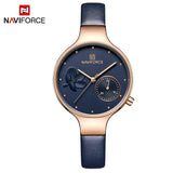 NAVIFORCE Vrouwen Horloges Top Brand Luxe Dames Quartz Horloge Vrouwelijke Lederen Dunne Polshorloge Fashion Casual Klok Relogio Feminino