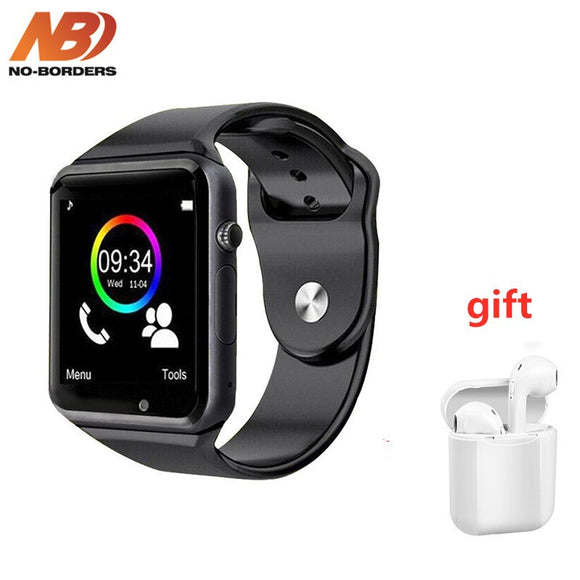 GEEN-GRENZEN Drop verzending A1 Horloge Bluetooth Smart Horloge Sport Stappenteller Met SIM Camera Smartwatch voor Android PK iwo 8 W34