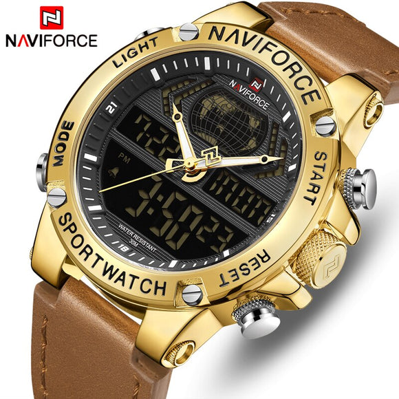 Top NAVIFORCE Merk Heren Horloge Luxe Quartz Horloges Mannen Militaire Mode Chronograaf Sport Horloge Klok Relogio Masculino