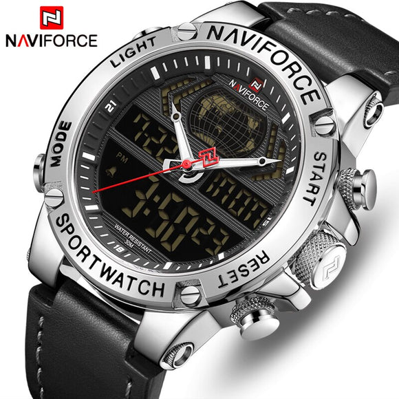 NAVIFORCE Top Merk Heren Horloges Fashion Luxe Quartz Horloge Heren Militaire Chronograaf Sport Horloge Klok Relogio Masculino