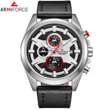 Top ARMIFORCE Mannen Horloges Luxe Merk Militaire Sport Horloge Heren Lederen Chronograph Quartz Analoog horloge Klok Relogio Masculino