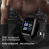 Smart Horloge Mannen Bloeddruk Waterdichte Smartwatch Vrouwen Hartslagmeter Fitness Tracker Horloge Sport Voor Android IOS