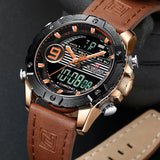 NAVIFORCE Heren Horloges Top Luxe Merk Mannen Mode Toevallige Quartz LED Digitale Horloge Mannelijke Militaire Waterdichte Sport Klok