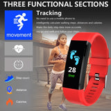 Hartslag Smart Armband Druk Smart horloge Band Fitness Tracker Stappenteller Polsband voor ios android mannen Sport Horloge