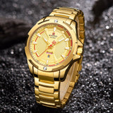 NAVIFORCE Mens Watch Top Merk Luxe Mode Quartz Mannen Horloges Waterdichte Sport Gold Militaire Polshorloge Relogio Masculino