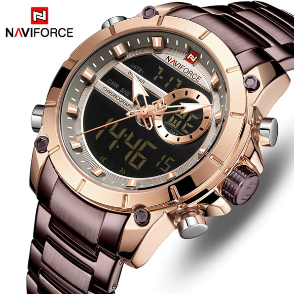 Top Brand Mannen Horloges NAVIFORCE Mode Luxe Quartz Horloge Heren Militaire Chronograaf Sport Horloge Klok Relogio Masculino