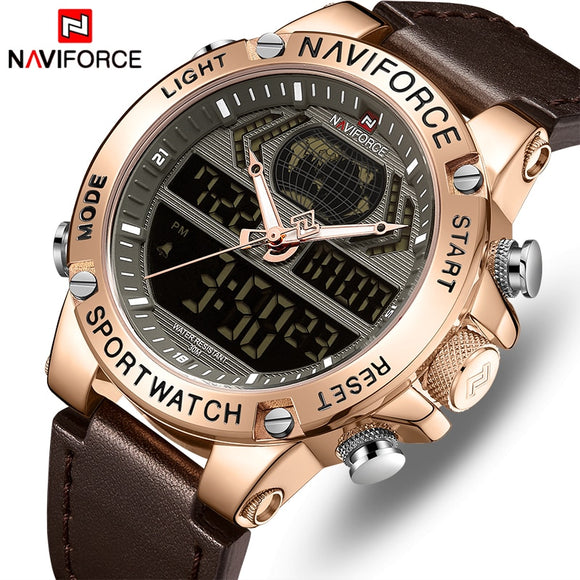 Top NAVIFORCE Merk Mannen Horloges Fashion Luxe Quartz Horloge Heren Militaire Chronograaf Sport Horloge Klok Relogio Masculino