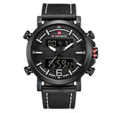 2019 NAVIFORCE Nieuwe mannen Mode Sport Horloge Mannen Lederen Waterdichte Quartz Horloges Mannelijke Datum LED Analoge Klok Relogio Masculino