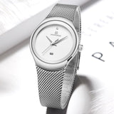 Nieuwe NAVIFORCE Top Brand Fashion Luxe lady Quartz Horloge Creatieve Ontwerp Mesh Band Waterdicht Vrouwen Klok Relogio Feminino