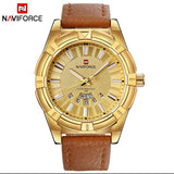 NAVIFORCE Top Brand Men Casual Sport Horloge Mannen Waterdichte Quartz Horloges Mannelijk Luxe Lederen Datum Klok Relogio Masculino