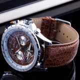 2015 NIEUWE Masculino Fashion Luxe Merk Jaragar Mechanische Mannen Horloges Tachymeter Tourbillon Automatische Datum Dial Reloj Hombre