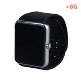 GT08 mode Android smart watch met stap teller wekker Bluetooth oproep informatie herinnering voor xiaomi smart phone horloge