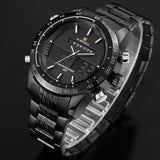 2017 Nieuwe Mode Mannen Horloges Volledige Steel Quartz Uur Klok Analoge LED Horloge Sport Militaire Polshorloge Relogio masculino