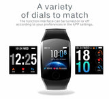 Q11 Smart Horloge Waterdicht Fitness Armband Grote Touch Screen Bericht herinneren Hartslag Tijd Smartband Activiteit Tracker PK Q9 P68