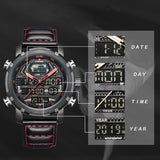 Heren Horloges Top Luxe Merk NAVIFORCE Mode Digitale Klok Mannen Quartz Sport Horloge Man Lederen Militaire Waterdicht Horloge