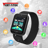 VERYFiTEK Nylon Smart Horloge Bloeddruk Hartslagmeter Fitness Armband Sport Horloge Mannen Vrouwen Smartwatch voor IOS Android