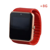 GT08 mode Android smart watch met stap teller wekker Bluetooth oproep informatie herinnering voor xiaomi smart phone horloge