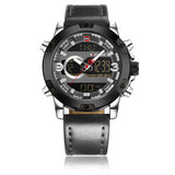 NAVIFORCE Luxe Merk Mannen Militaire Sport Horloges Heren LED Analoge Digitale Horloge Mannelijke Leger Lederen Quartz Klok Relogio Masculino