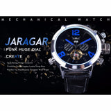 Jaragar Racing Sport Militaire Polshorloge Fashion Blue Dial 50mm Big Dial Ontwerp Heren Horloges Topmerk Luxe Automatische horloge