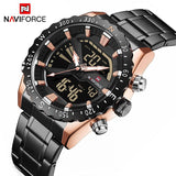 NAVIFORCE Horloge Mannen Mode Toevallige Sport Horloges mannen Militaire Waterdicht Quartz Horloge Mannelijke LED Klok Relogio Masculino