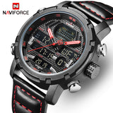 Heren Horloges Top Luxe Merk NAVIFORCE Mode Digitale Klok Mannen Quartz Sport Horloge Man Lederen Militaire Waterdicht Horloge