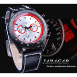 Jaragar Mechanische Mens Automatische Horloge Red Racing Sport Datum Horloges Lederen Band Horloges Mannelijke Relogio Homme Saati