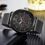 2018 Mannen Horloges Top Brand NAVIFORCE Mode Quartz Horloge heren Rvs Waterdicht Mesh Sport Klok Relogio Masculino