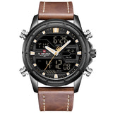 NAVIFORCE Luxe Merk Mannen Mode Sport Horloge Mens Militaire Quartz Horloges Mannelijke Lederen Datum Klok Relogio Masculino