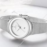 Nieuwe NAVIFORCE Top Brand Fashion Luxe lady Quartz Horloge Creatieve Ontwerp Mesh Band Waterdicht Vrouwen Klok Relogio Feminino