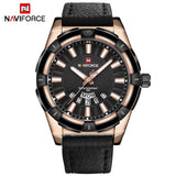 NAVIFORCE Top Brand Men Casual Sport Horloge Mannen Waterdichte Quartz Horloges Mannelijk Luxe Lederen Datum Klok Relogio Masculino