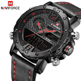 NAVIFORCE Luxe Merk mannen Militaire Sport Horloge Mannen Waterdichte LED Quartz Horloges Mannelijke Digitale Analoge Klok Relogio Masculino