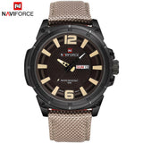 NAVIFORCE Luxe Merk Mannen Quartz Polshorloge mannen Nylon Militaire Sport Horloges Mannelijke Waterdicht Datum Klok Relogio Masculino