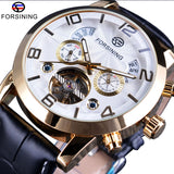 Forsining Tourbillion Zwart Gouden Wave Dial Fashion Casual Ontwerp Mannen Horloge Top Brand Mechanische Automatische Horloge Voor Mannen