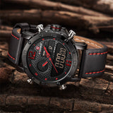 NAVIFORCE Luxe Merk mannen Militaire Sport Horloge Mannen Waterdichte LED Quartz Horloges Mannelijke Digitale Analoge Klok Relogio Masculino