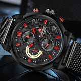 NAVIFORCE Merk Mannen Fashion Sport Quartz Horloges heren Rvs Waterdicht Militaire Horloges Mannelijke 24 Uur Datum Klok