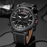 2019 NAVIFORCE Nieuwe mannen Mode Sport Horloge Mannen Lederen Waterdichte Quartz Horloges Mannelijke Datum LED Analoge Klok Relogio Masculino