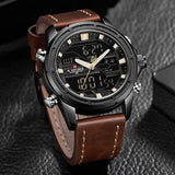 NAVIFORCE Luxe Merk Mannen Mode Sport Horloge Mens Militaire Quartz Horloges Mannelijke Lederen Datum Klok Relogio Masculino