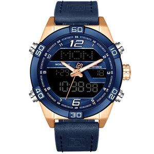 Nieuwe NAVIFORCE Top Merk Mannen Militaire Sport Horloges mannen Waterdichte Quartz Horloge Mannelijke Lederen Datum Klok Relogio Masculino