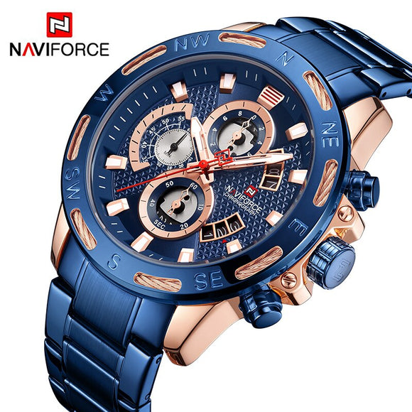 NAVIFORCE Mannen Horloges Top Brand Fashion Sport Horloge Heren Waterdichte Luxe Quartz Horloge Mannelijke Datum Klok Relogio Masculino