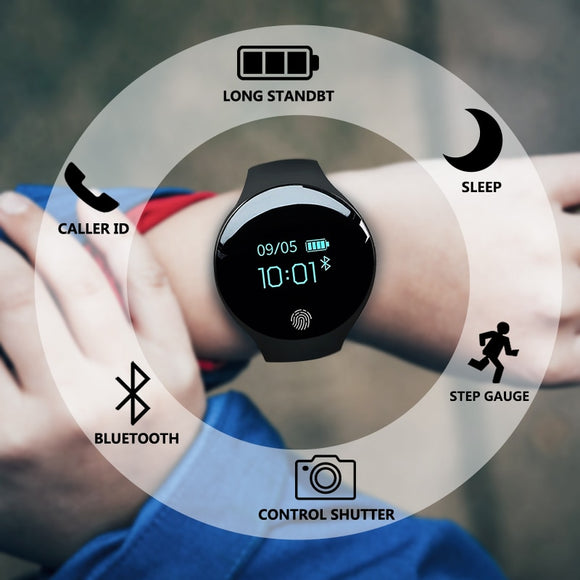 Touch Screen Smartwatch bewegingsdetectie Smart Horloge Sport Fitness Mannen Vrouwen Wearable Apparaten Voor IOS Android