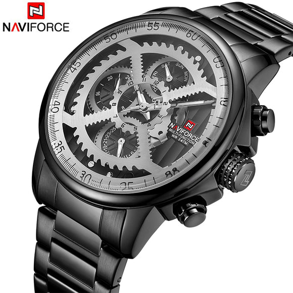 NAVIFORCE Horloge Mannen Mode Toevallige Sport Horloges Topmerk Waterdichte Militaire Quartz 24 Uur Wijzerplaat Mannelijke Klok Relogio Masculino