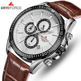 Top Merk ARMIFORCE Mannen Horloges Lederen Sport Horloges Quartz heren Horloge Mannelijke Datum Waterdicht mens Klok Relogio Masculino