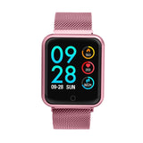 P68 vrouwen smart watch hartslag bloeddruk oximeter stap fitness tracker waterdicht smart watch voor Android IOS mannen horloges