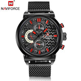 NAVIFORCE Merk Mannen Fashion Sport Quartz Horloges heren Rvs Waterdicht Militaire Horloges Mannelijke 24 Uur Datum Klok