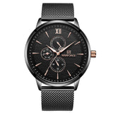 2018 Mannen Horloges Top Brand NAVIFORCE Mode Quartz Horloge heren Rvs Waterdicht Mesh Sport Klok Relogio Masculino