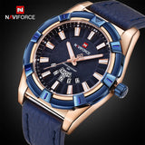 NAVIFORCE Mannen Horloges Top Merk Luxe Lederen Quartz Horloge mannen Datum Sport Pols Horloges Mannelijke Analoge Klok Relogio Masculino