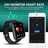 Smart Horloge Bloeddruk Waterdicht polsbandje Hartslagmeter Fitness Tracker Horloge GPS Sport Voor Android IOS